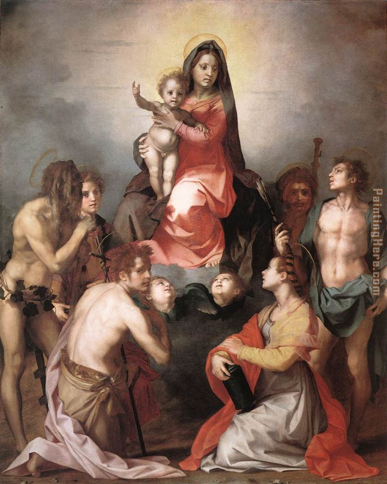Madonna in Glory and Saints painting - Andrea del Sarto Madonna in Glory and Saints art painting